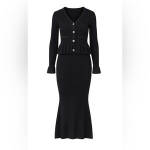 Rivir Elegant Black Pencil Skirt for Women